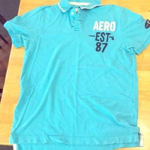 Blue Aeropostale polo.
